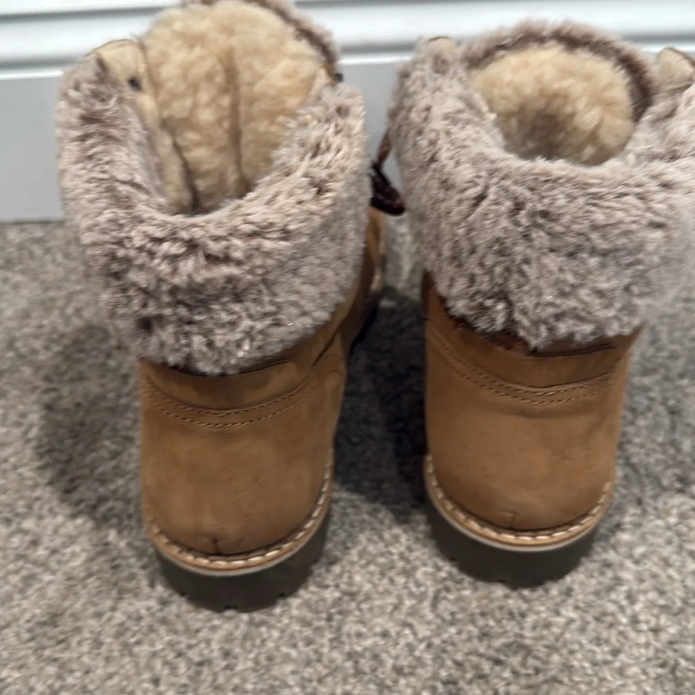 Avellani Brown Faux Fur Lined Boots Super Soft - Size 39 (8.5)